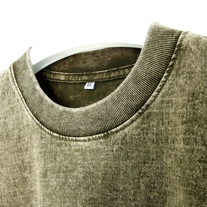 Mens clothes oversize tshirt heavyweight cotton blank acid wash t-shirt custom graphic vintage t shirt