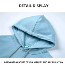 Load image into Gallery viewer, Knitted 300g 85% Cotton 15% Polyester Custom Logo Pullover Solid Color Top Work Clothes Casual Men&#39;s hoodies